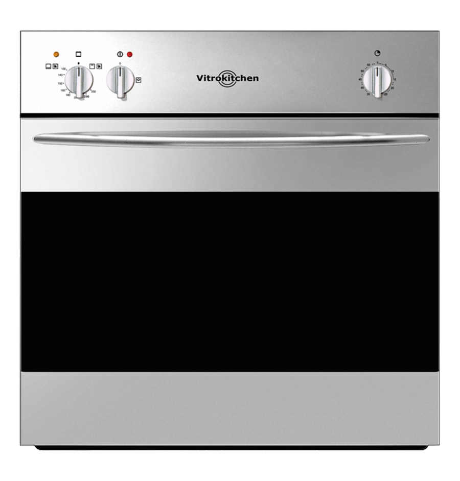Horno Gas Natural - Vitrokitchen HG602IN, 60 cm, Easy to Clean, Inox
